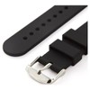 Black Silicone Watch Bands, Quick Release Soft Rubber Replacement Watch