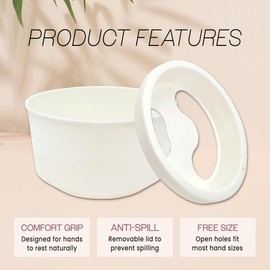 Beauticom Manicure Bowls Nail Art Hand Soak Treatment Bowls (ROUND WHITE BOWL, 5 Pieces)