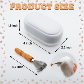 Cat Tongue Brush Soft Cat Grooming Gentle Hair Brush for Shedding Massage Includes Detangling Cleaning Claw