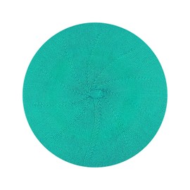 Gllutt - Sombrero de boina fina de punto para mujer, estilo francés, suelto, suave, color liso, Agua, One Size