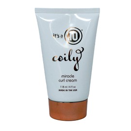 It’s a 10 Haircare - Coily Miracle Curl Cream, Definition, Shine, Non-Greasy Styling Cream for Curly and Wavy Hair, Natural Ingredients, 118ml