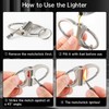 MOCCOOL Keychain Lighter, Permanent Metal Match Strike, Infinity Lighter Waterproof
