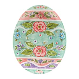 Certified International Joy of Easter Melamine Egg Plates, Set of 6, Multicolor, Large