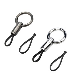 2 pcs Universal Keychain for Men and Women,Simplicity Key Ring Clip, Double layer buckle Car Key chain