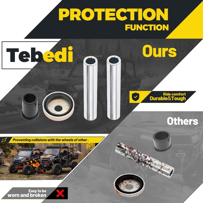TEBEDI A Arm Bushing Kit Compatible with 2015-2022 Honda TRX500