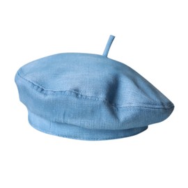 Women Girls Denim Beret French Hat Casual Sun Hat with Adjustable Strap