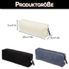 MAEXUS Corduroy Pencil Case for Boys & Girls, White, Pencil