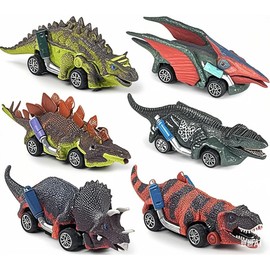 EASYFUN Dinosaur Toys 6 Pack Dino Toys for 3 Year Old Boys Girls and Toddlers Toys Pull Back Toy Cars