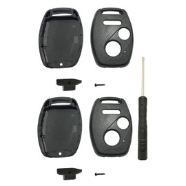 No Cutting Required Replacement Key Fob Case Cover Fits for Honda Accord Civic Hybrid EX 2003-2012 CR-V 2005-2008 Pilot Ridgeline Odyssey 2009-2015 Element Keyless Entry Key Fob Shell 2+1 Buttons