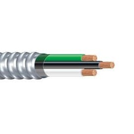 VN Infinite quality 8/2 Metal Clad 25 ft MC Cable with Ground - Aluminium Armored Stranded Copper Conductors - Cable for Indoor 25 Ft