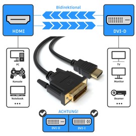 DVI to HDMI Cable 1m