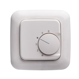 Halmburger Room Thermostat RTR-76rg + Busch Jäger Reflex SI 1-Way Frame 2511-214, Alpine White & Cover, Contact Design, Opener for Underfloor Heating, Actuators 230 V, Currentless Closed (NC)