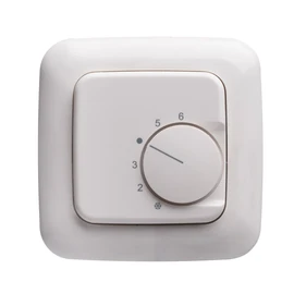 Halmburger Room Thermostat RTR-76rg + Busch Jäger Reflex SI 1-Way Frame 2511-214, Alpine White & Cover, Contact Design, Opener for Underfloor Heating, Actuators 230 V, Currentless Closed (NC)