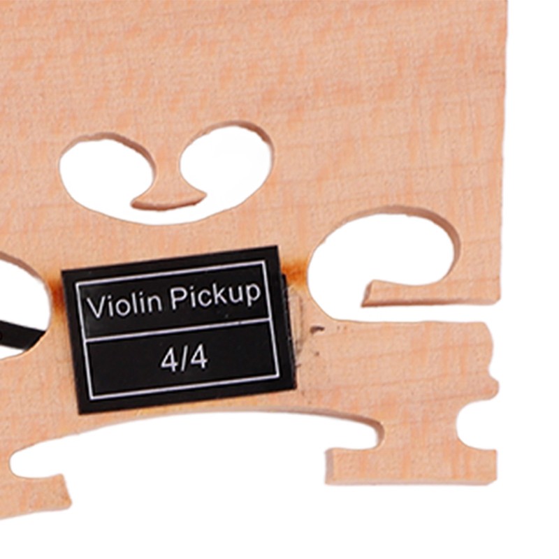 Wooden 4/4 Violin Bridge with Internally Mounted Piezo Pickup High