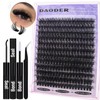 DAODER Thick Lash Extension Kit 200D Fluffy Cluster Eyelash Extensions