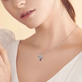 VENACOLY Highland Cow Necklace Sterling Silver Cow Pendant Necklace Scotland Highland Cow Jewellery Gifts for Women