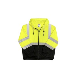 Safety Main Lightweight High Visibility Hooded Jacket, 10 Pack, X-Large