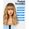 HAIRCUBE Long Wavy Synthetic Wig with Fringe Light Blonde with