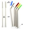 Norpro Stainless Steel Silicone Tipped Drinking Straws with 2 Cleaning