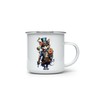 MAXIKIWI Langlebige Emaille-Kaffee- oder Tee-Camping-Tasse für drinnen und draußen, Steampunk-Katzen-Motiv,