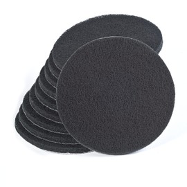 Wfix Velcro Sanding Fleece for Random Orbital Sander 150 mm P250-300 Medium - Black | Pack of 10 | Sanding Sponge - Polishing Sponge 150 mm for Metal Including Stainless Steel, Stone, Wood, Plastic