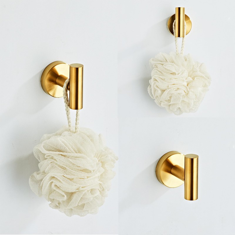 Brushed Gold Bathroom Hardware Set 10 Piece with Towel Racks