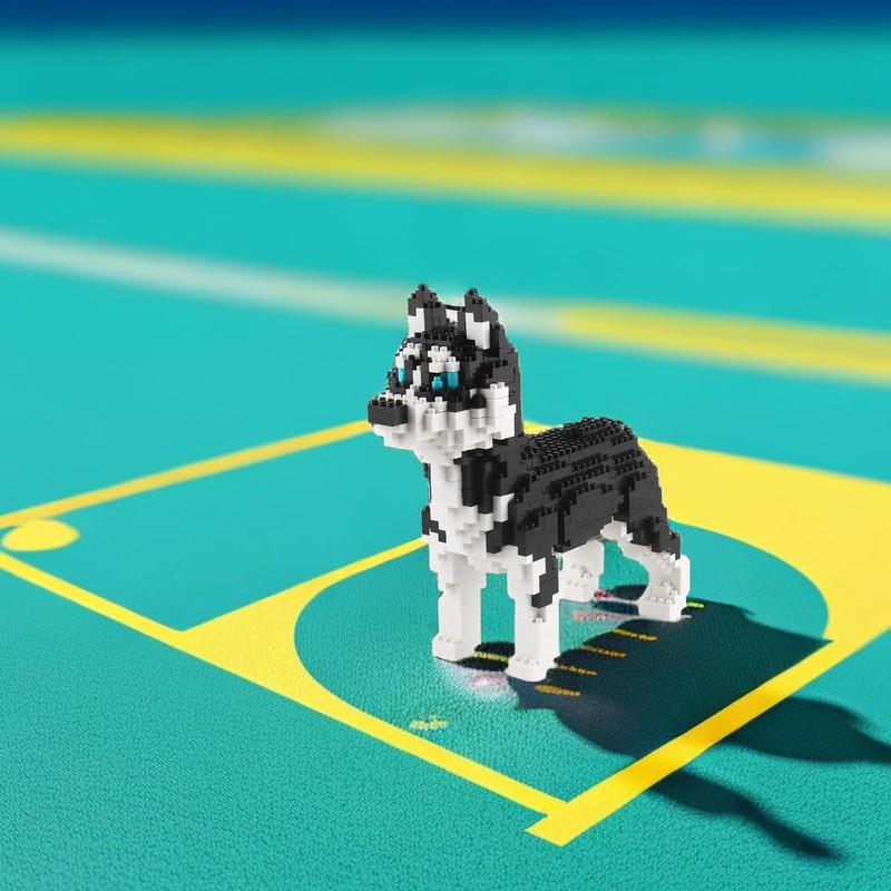 Larcele Micro Dog Building Blocks DIY Pet Mini Building Toy