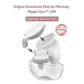 Momcozy Mobile Flow | M9 Upgrade Membrane, Original Mobile Flow | M9 Upgrade Replacement Accessories for Breast Pump, Pack of 2