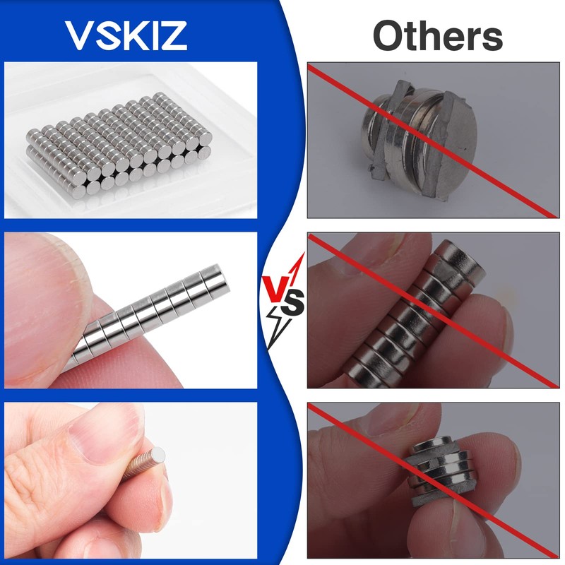 200Pcs Refrigerator Magnets, 3x2mm Small Magnets Tiny Earth Magnet for