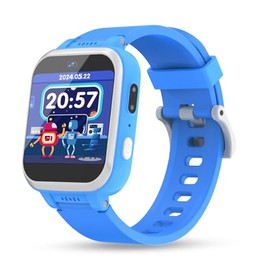 Reloj Inteligente para Niños, 1.54'' Kids Smartwatch con Pantalla HD, con Juegos, Reproductor de Música, Podómetro, Despertador y Otras Funciones, Adecuado para Niños y Niñas (Azul)