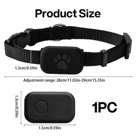 Cat Tracker, GPS Tracker Collar for Small Cats, Pet Recorder for Cats with No Monthly Fees, Waterproof Logger GPS Collar for Pets, Portable Anti Lost for Apple Find Function (Ios Only), 1 Pack