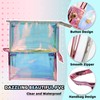 AfitLulu Clear Makeup Bag, Transparent Laser Travel Cosmetic Bags for