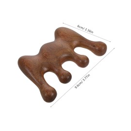 Vaguelly Wooden Massage Comb Ergonomic Sandalwood Scalp Massager Wide Tooth Design for Curly Hair Detangling Trigger for All Hair Types Portable Use