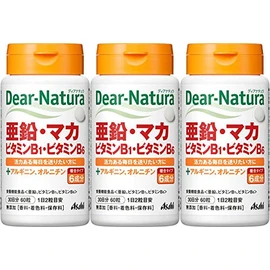 [Set of 3] Dear Natura Zinc, Maca, Vitamin B1, Vitamin B6, 60 Tablets (30 Day Supply)