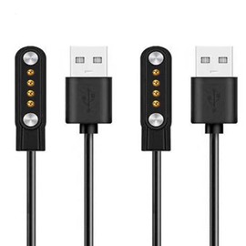 Compatible with Canmore Golf GPS Charger, Blueshaweu Magnetic Replacement Charger Compatible with Canmore Golf GPS H300/TW402/TW410/TW411/HG200/ HG200 Plus Watch (Black+Black)