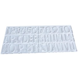 Colini Uppercase Letter Template Routing Guide - 26 Alphabet & 10 Number Acrylic Stencil for Woodworking, Sign Making & DIY Crafts - Precision Engraving Ruler Compatible with 1/4'' Router Bits