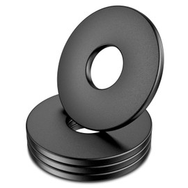 HOLMOL M5 Washers Pack of 30 Black, M5 x 15 mm Body Washers, 304 Washers Stainless Steel A2 V2A, Washers 5 mm for Screws, Flat Body Washer for Screws and Bolts