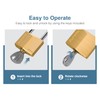 Puroma 1 Pack Keyed Padlock Waterproof Solid Brass Lock, 2.6