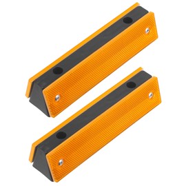 Ipetboom 2pcs Reflective Road Delineator Markers High Visibility Rectangular Pavement Reflectors for Driveway Entrance and Highway Safety Guidance