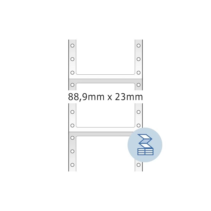 HERMA 8160 Computeretiketten endlos, 88,9 x 23,0 mm, 1-bahnig, 2000