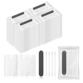 Hotel Vanity Kit Individually Wrapped Bulk Travel Cleaning Kit for Hotels Disposable Travel Size Hotel Hospitality Supplies Hygiene Kits for Homeless in Bulk Square Cotton (200)
