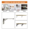 2PCS Folding Shelf Brackets, TTZEZE Heavy Duty Sturdy Metal Collapsible