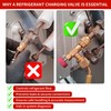 2Pcs Refrigerant Charging Valve Set, 5/16" Safety Adapter Flow Control