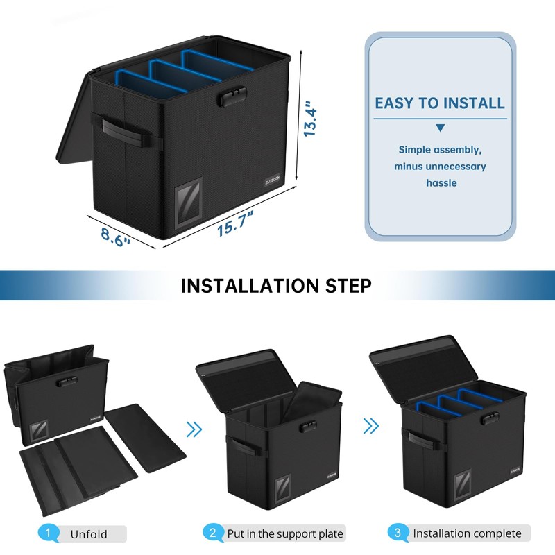 ELOBOON Graded Comic Book Storage for 30 Comics, Fireproof &
