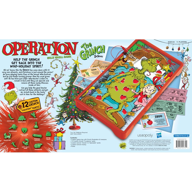 Operation: The Grinch Board Game | Classic Dr. Seuss Art