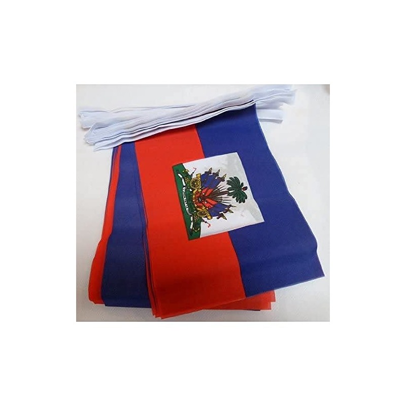 AZ FLAG Haiti Flag Chain 12 Metres with 20 Flags