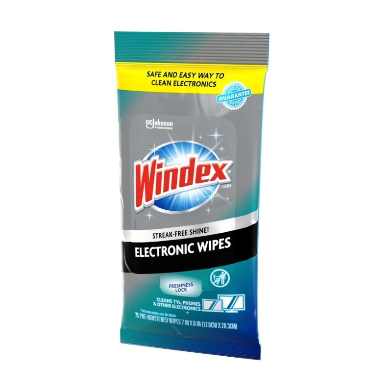 Windex Electronics Wipes Pre-Moistened Clean and Provide a Streak-Free Shine,