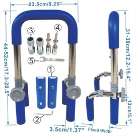 Grab Bars for Bathtubs and Showers,304 Stainless Steel Adjustable Bathtub Safety Rail for Seniors,Sturdy and Durable Tub Grab Bar, Assistance Bathtub Handle Clamp for Bath Support