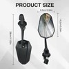 Landrain Handlebar End Mirrors E Approved, Motorcycle Mirrors E-Approved, Handlebar