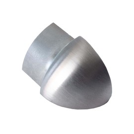 Dalsys Outer Corner for Tile Rail Quarter Circle Profile Brushed Stainless Steel 12.5 mm Tile Profile